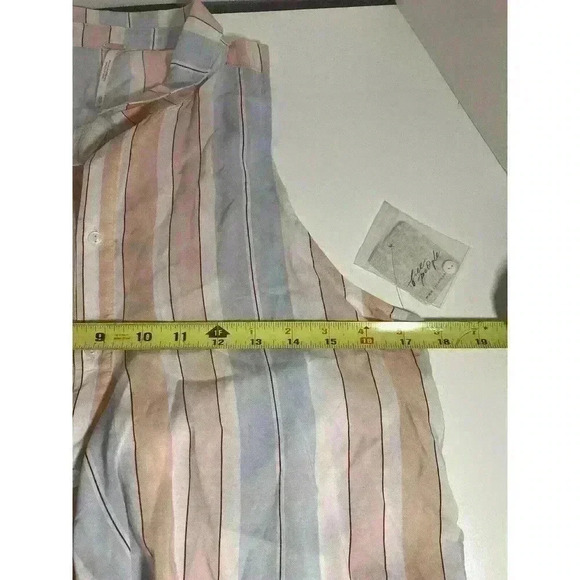 Free People Mackenzie Striped Sleeveless Wrap Button-Up Ivory Combo Top Size XS - Picture 12 of 12